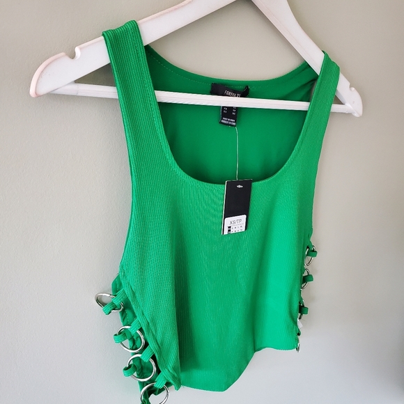 NWT Forever 21 XS Y2K Whimsigoth Punk Grunge Coachella Festival E-Girl Crop Top - Picture 4 of 9